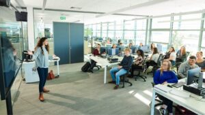 Group session in Oak training room in Catalyst