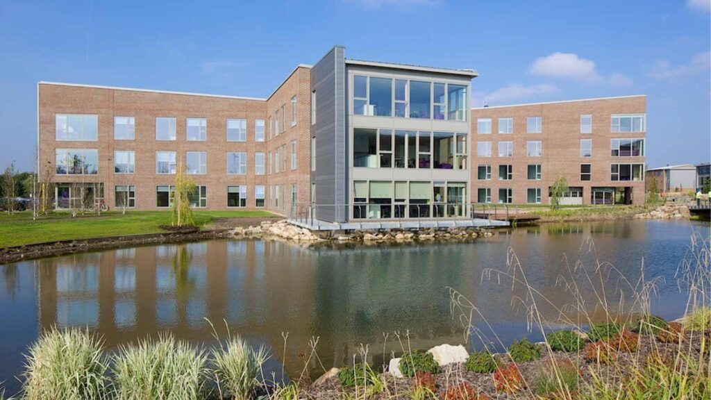 Exterior of Chancellors Court halls of residence