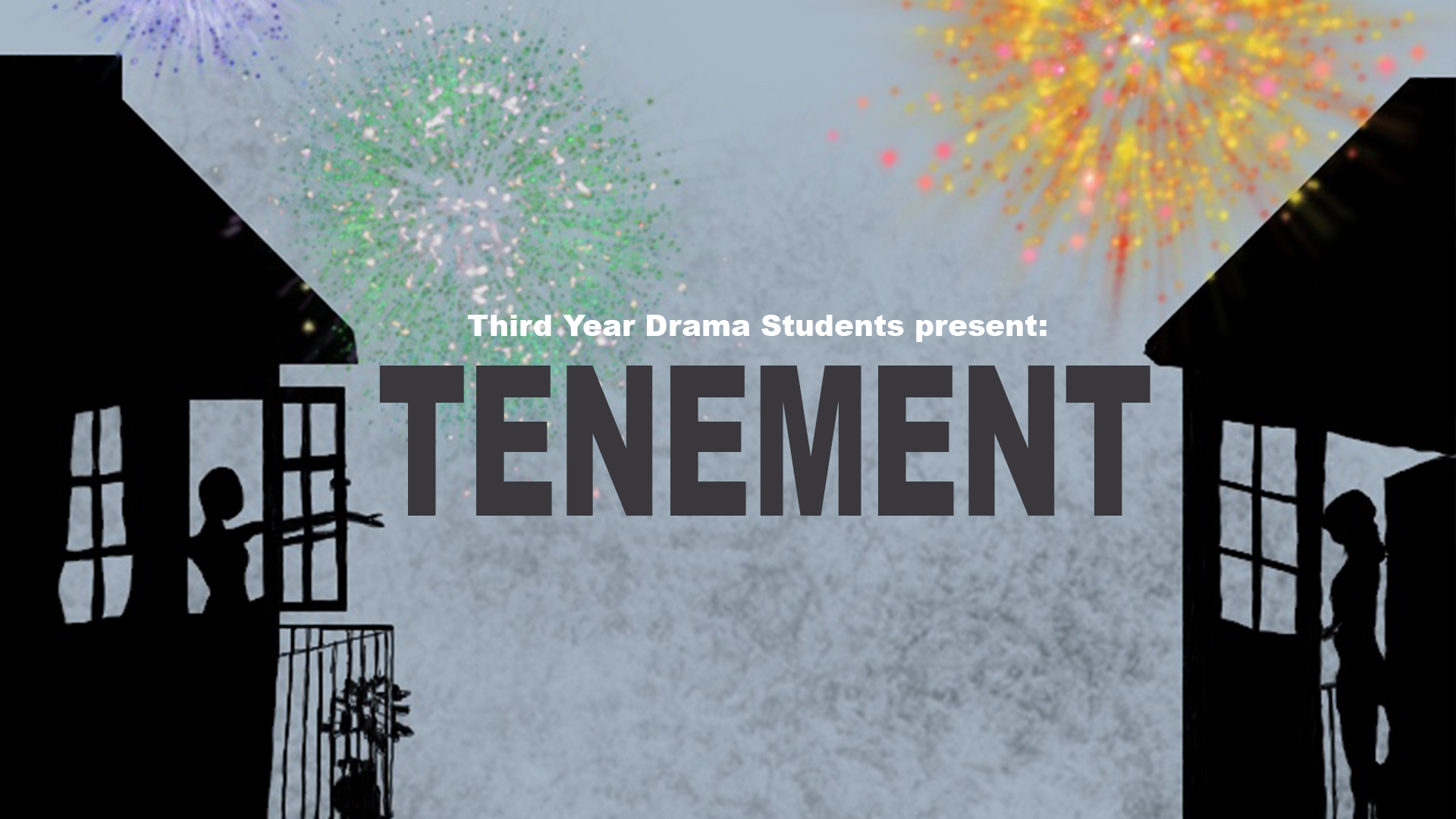An image of tenement, a third year drama student production.