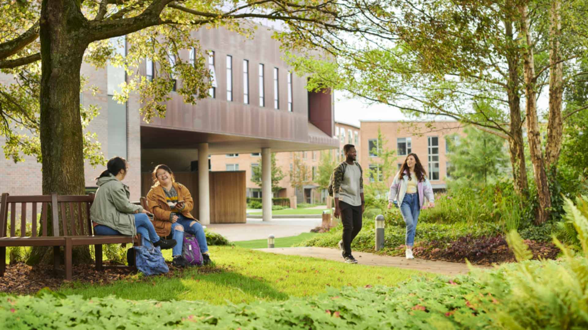 Student enjoying our green campus