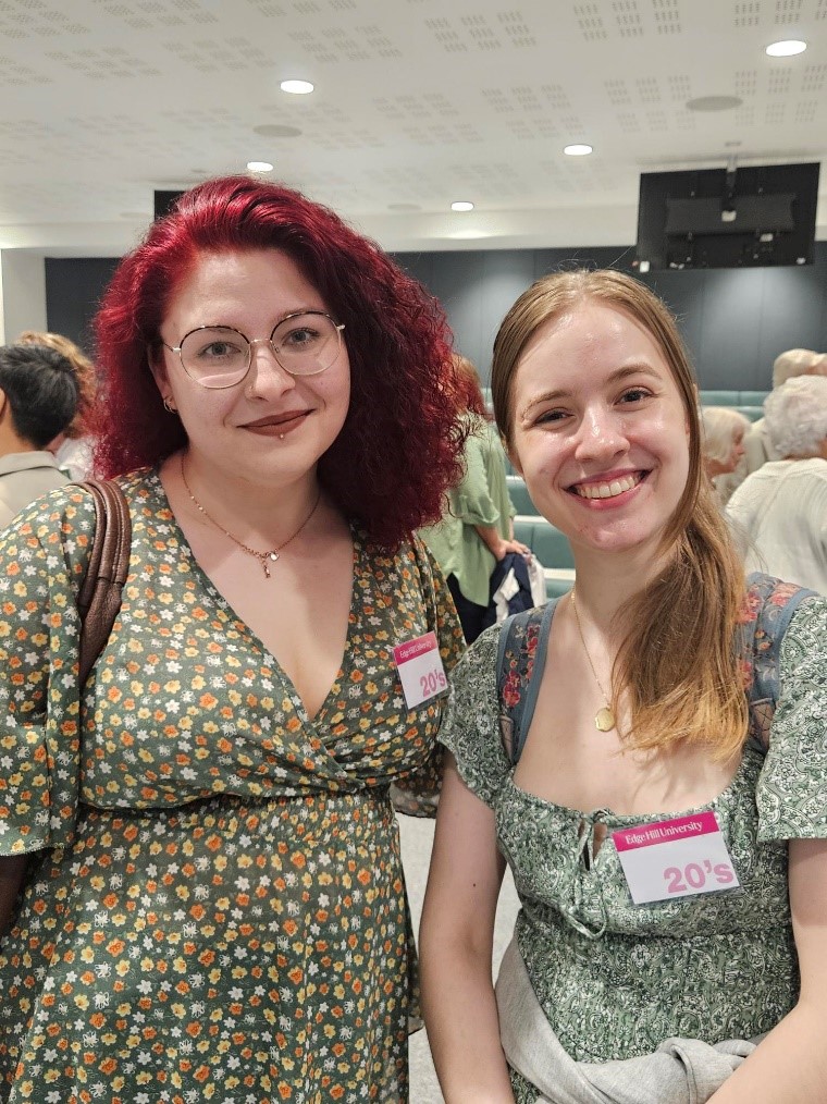 Lydia Roskoszek and Becky Holderness – Creative Writing graduates 2021.