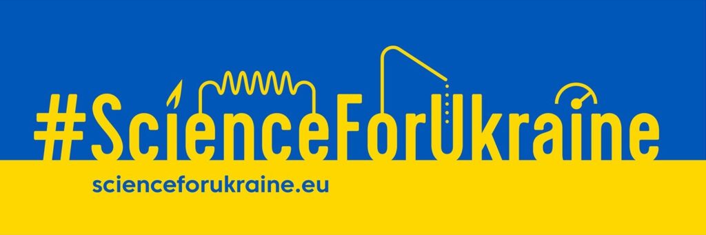 Science for Ukraine logo, directing to scienceforukraine.eu