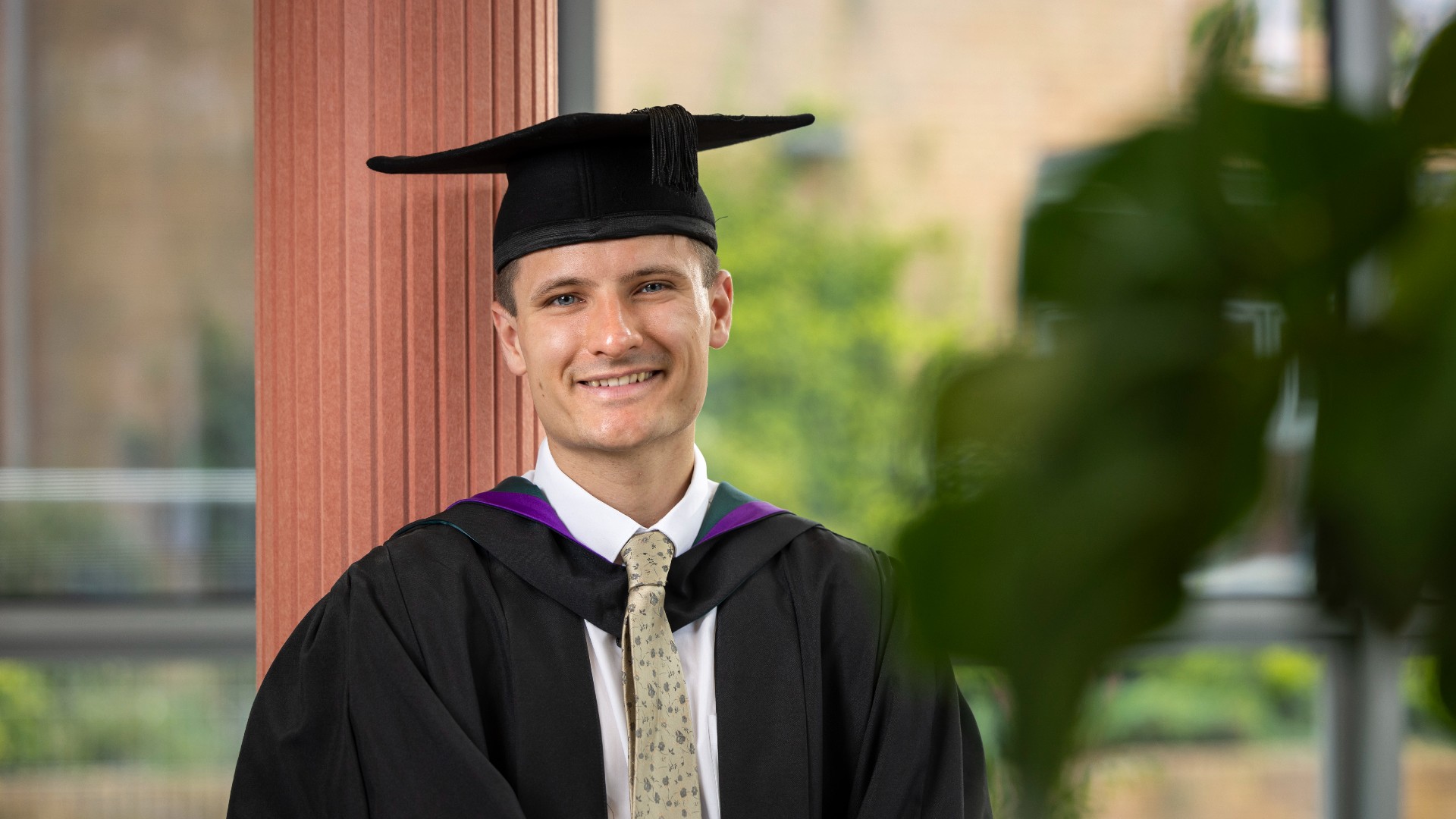 Daniel Henderson in cap and gown