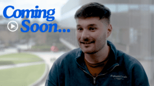 Place holder image to indicate a video will be coming soon. On the image is a still of Student Advisor Tom with the text 'coming soon' and a video play icon. 