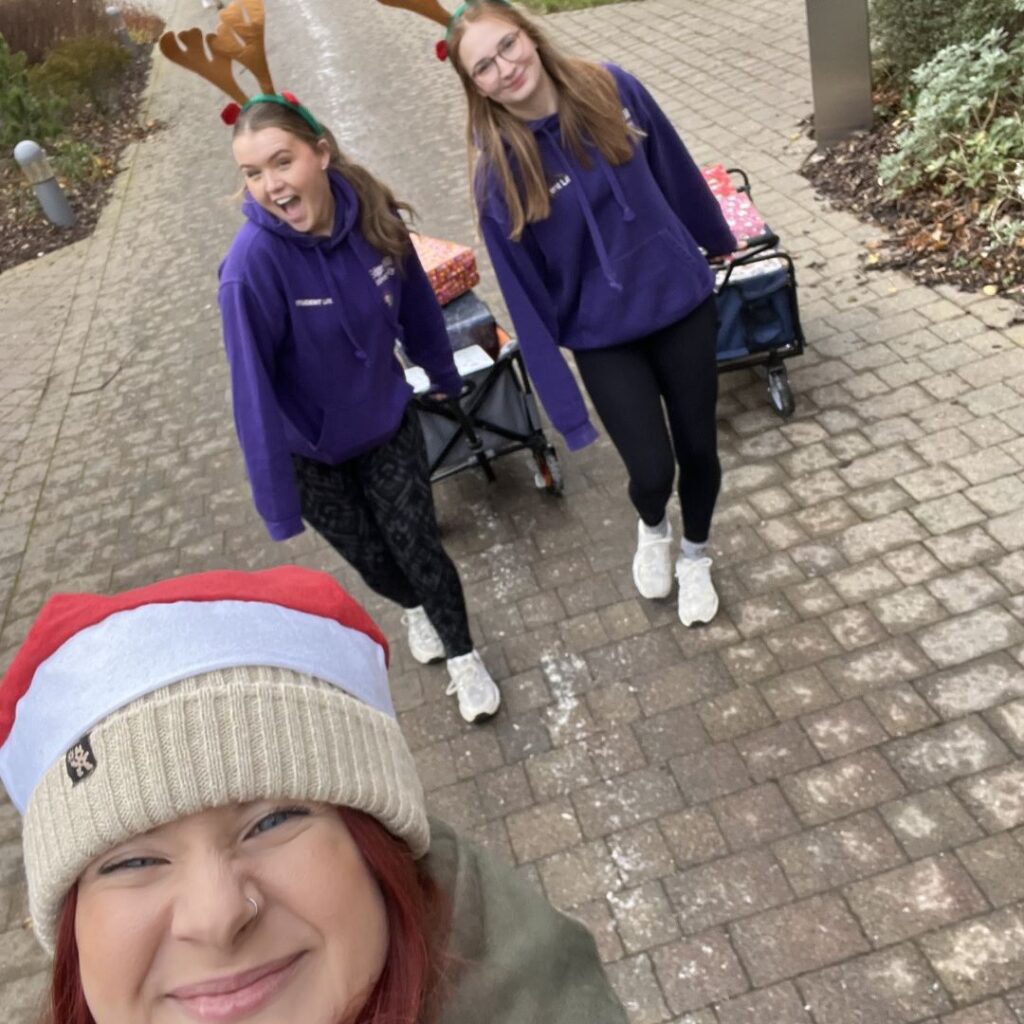 Hampers being delivered to students on campus