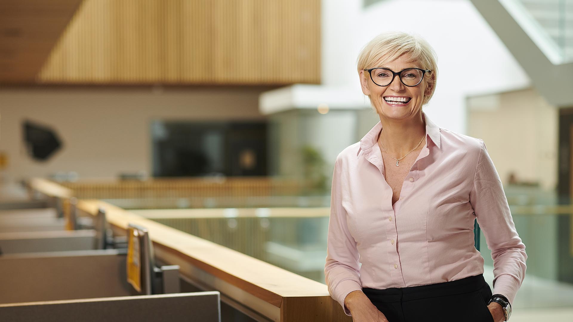 Lynda Brady poses for a photograph in the Catalyst.